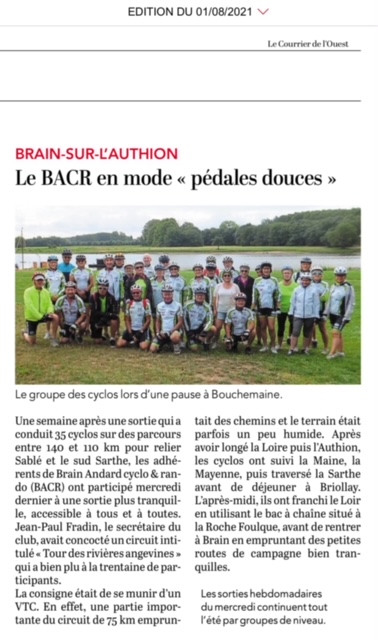 courrier de l ouest du 01 08 2021