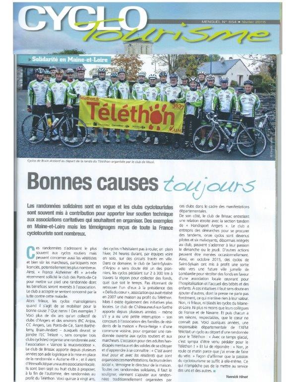 Cyclotourisme & solidarité 