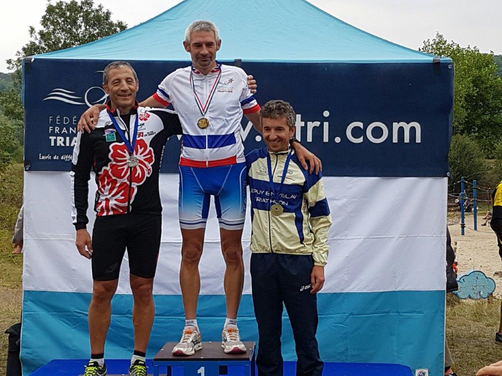 Podium Eric Lebreton - Champion de france de duathlon - Vétéérant 3 -2016.jpg